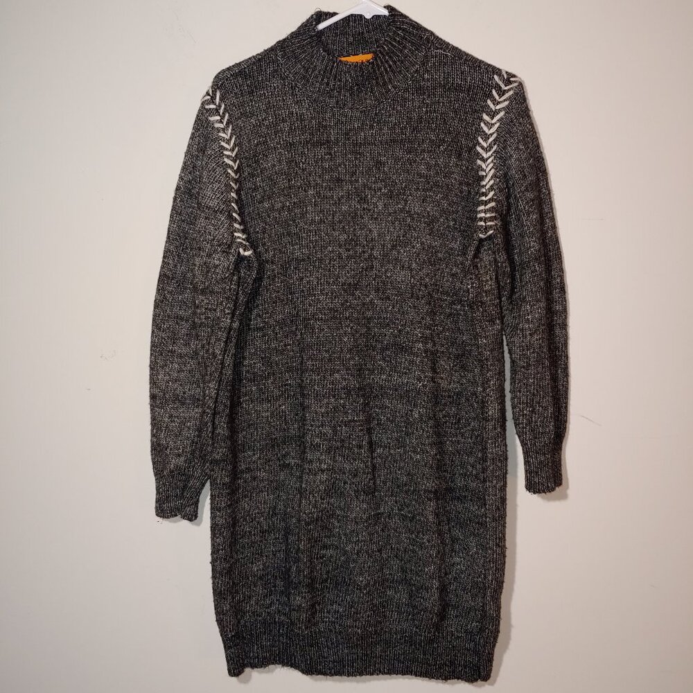 One A Marled Mock Neck Chunky Knit Sweater Dress Size 2X